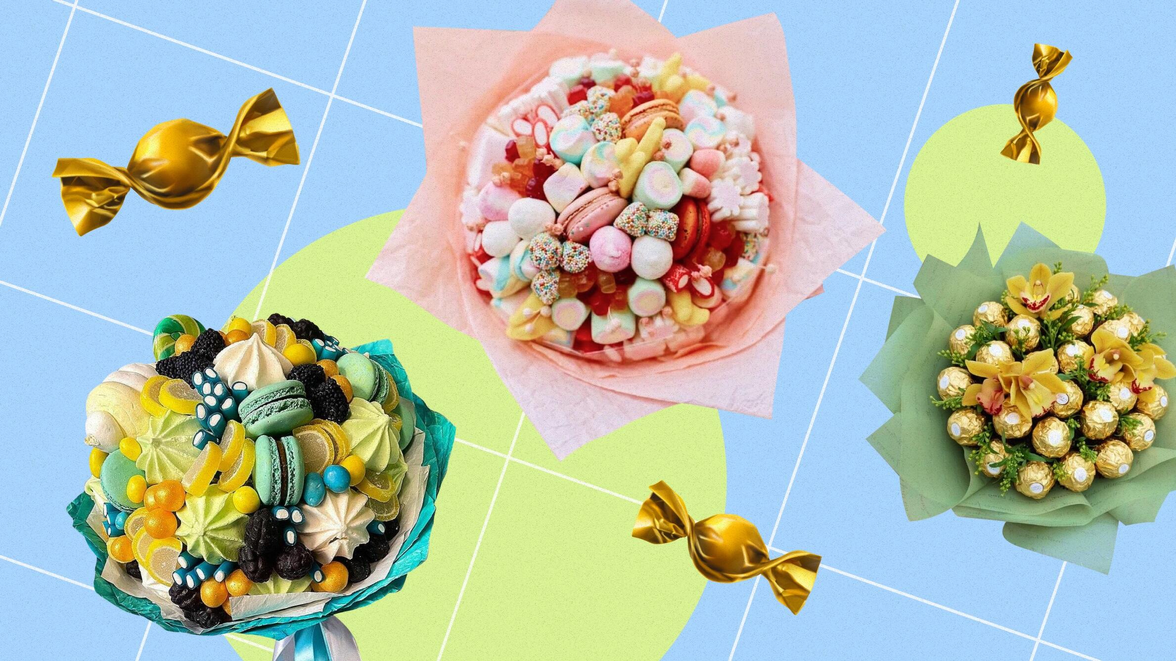 Букеты из конфет – незабываемый сладкий подарок
