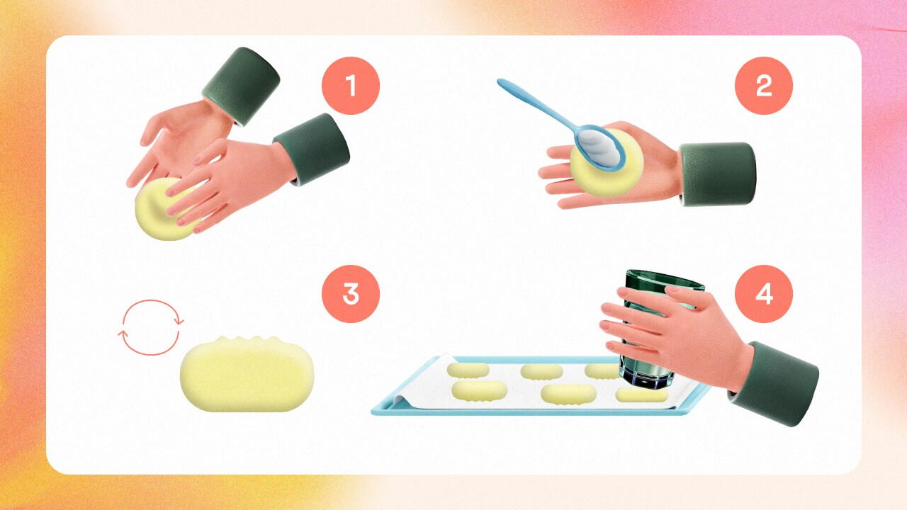 Формируем печенье крамбл кукис