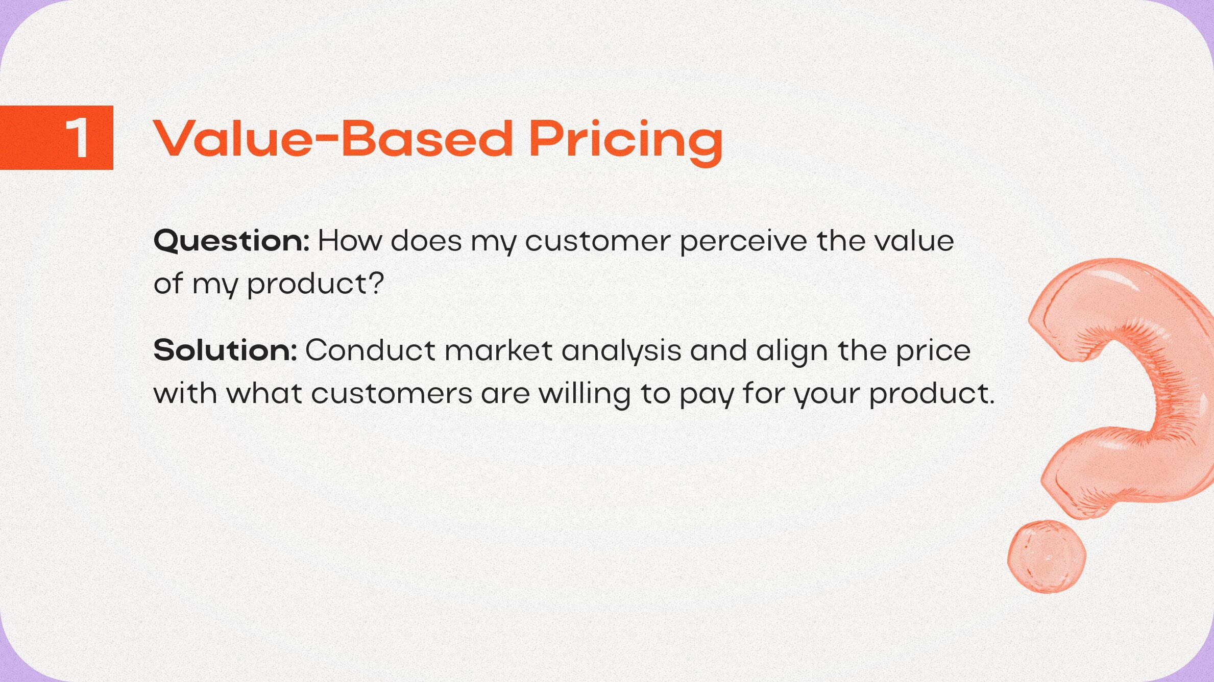 Value-based pricing framework