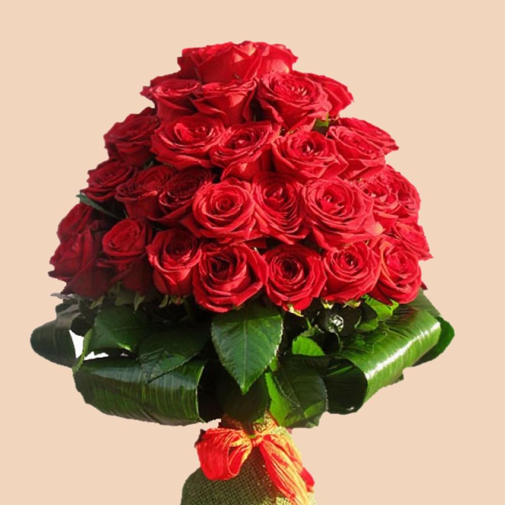 Букет живых роз с днем рождения