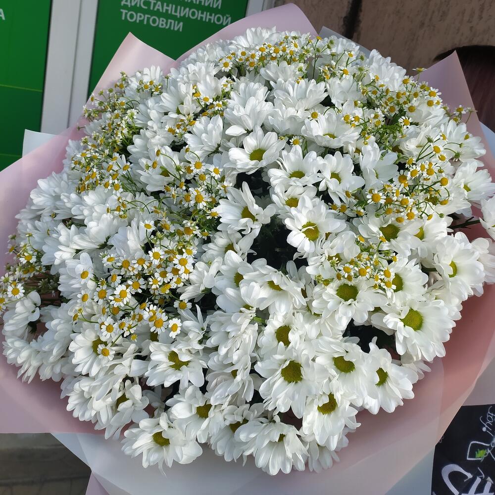 Букет ромашковый огромный)