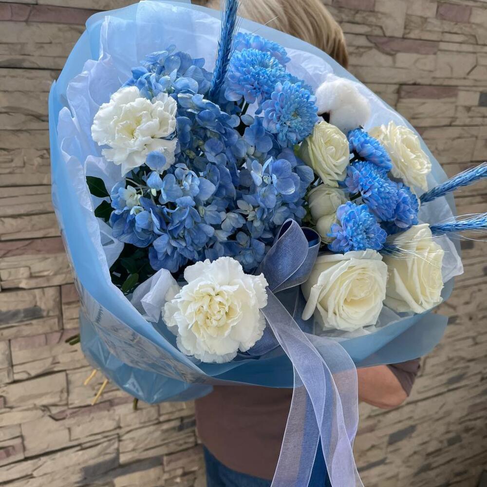 Синий сборный букет💙