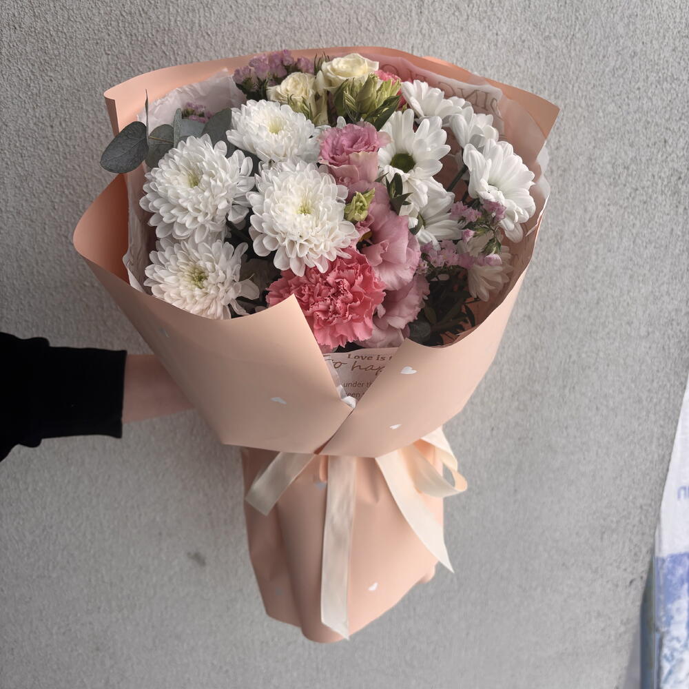 Авторский букет нежное сердце