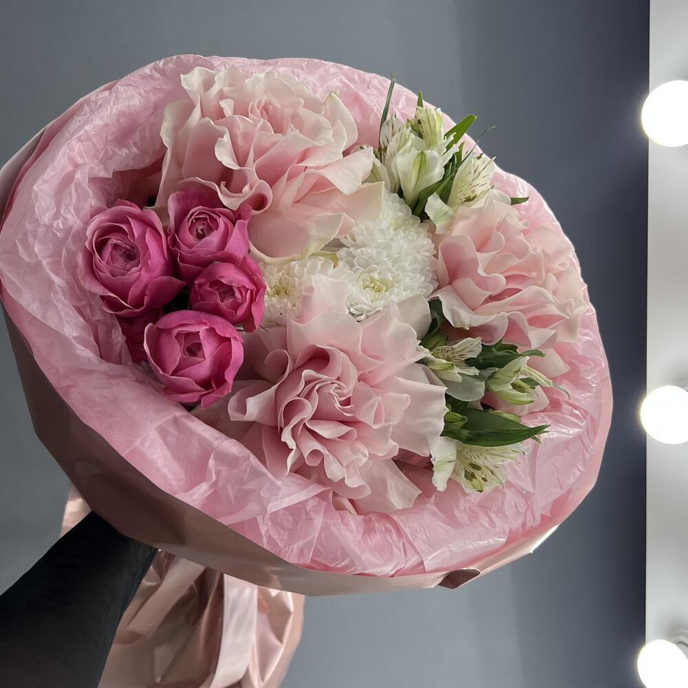 Авторский букет💐 из Французской Розы нежного оттенка