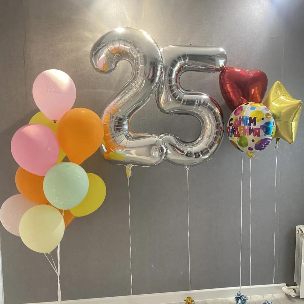 Большой набор Шаров «С днём рождения» -  15 шт! На Юбилей, Маме, Дочери,  Сестре, Папе, Сыну, Подруге