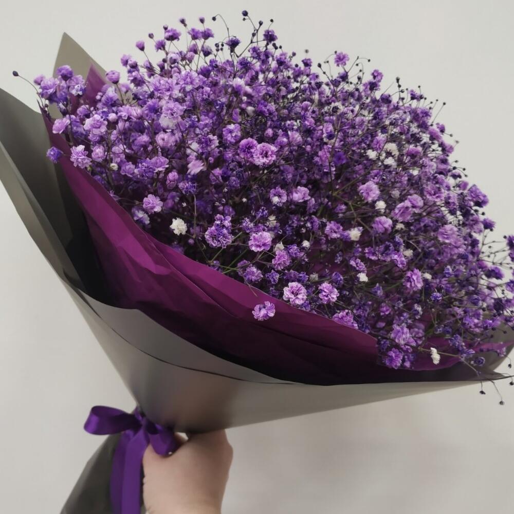Bouquet "Purple gypsophila"