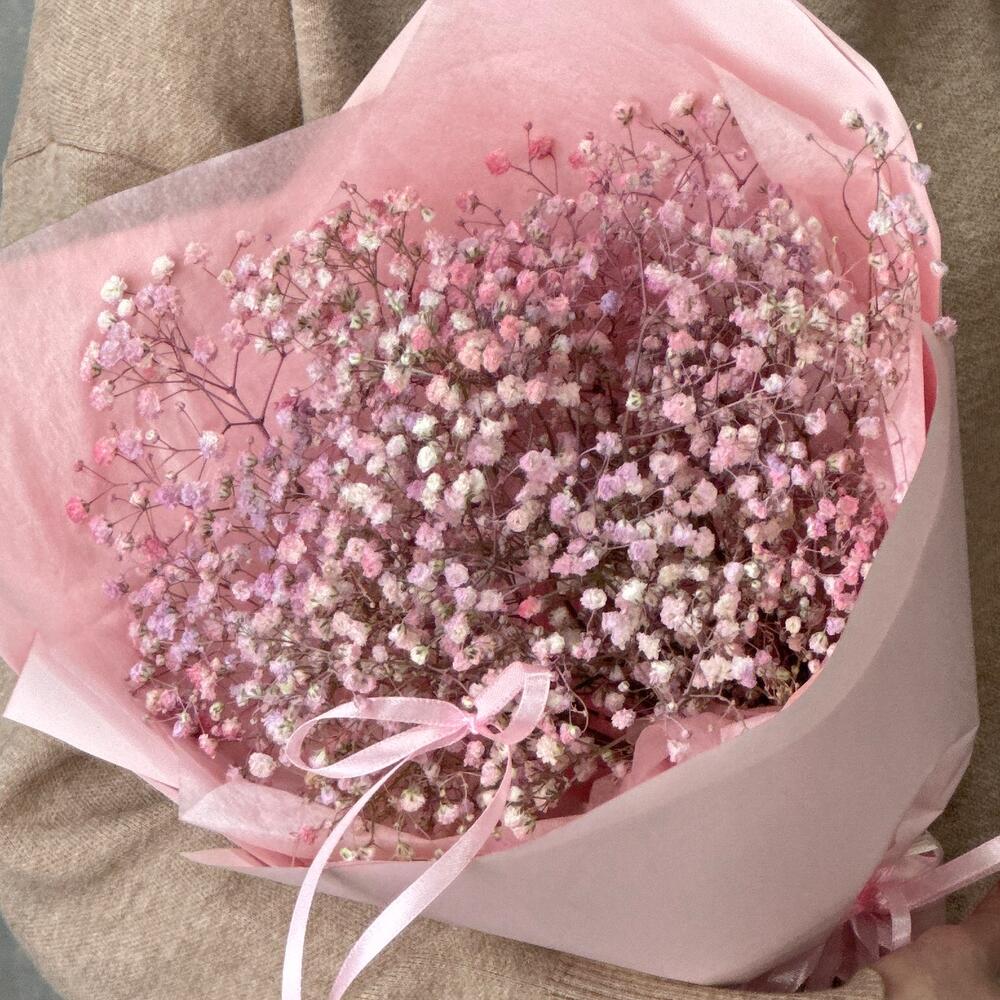 Букет комплимент из розово-сиреневой гипсофилы💗