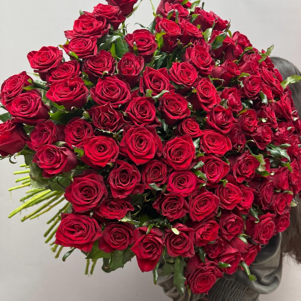 101 бордовая Роза 🌹 шикарный букет 💐