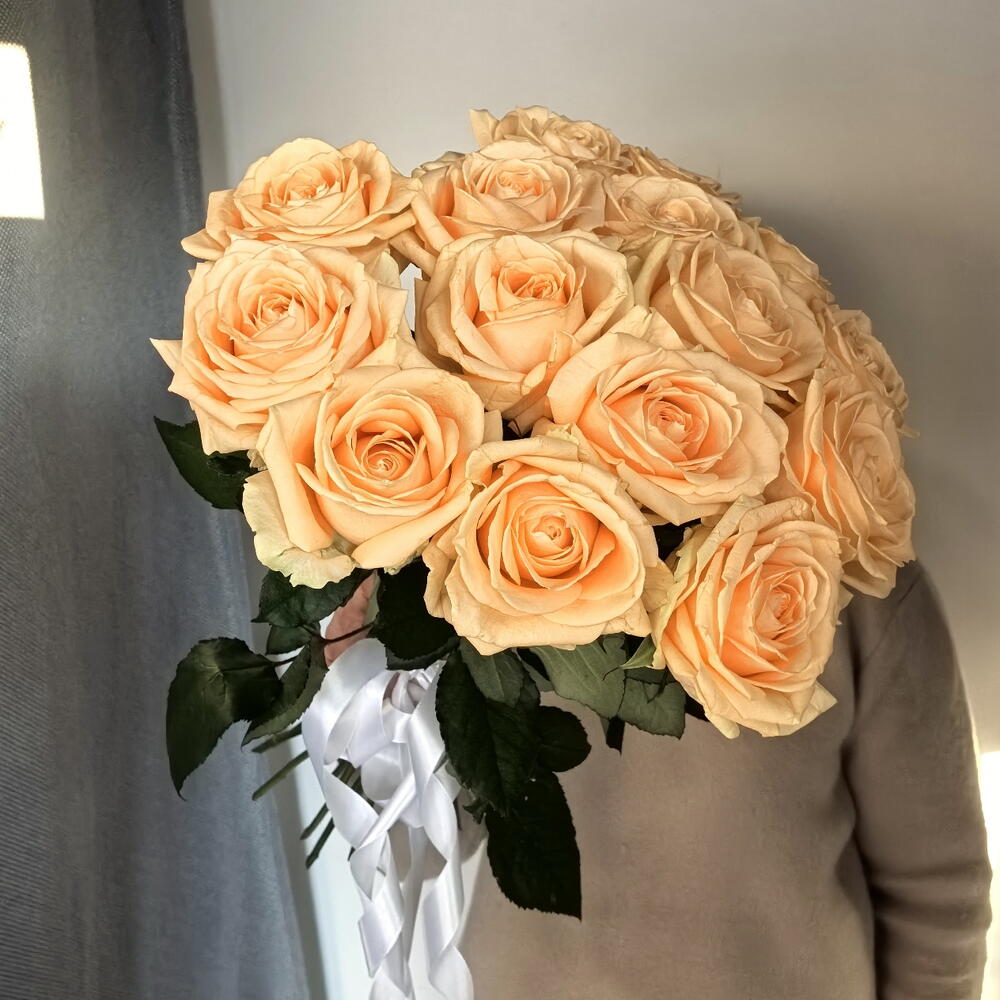 Букет чайных роз 15 шт 💛