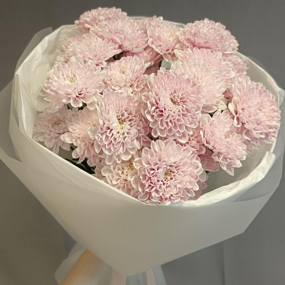 Розовая нежность из хризантем🌸