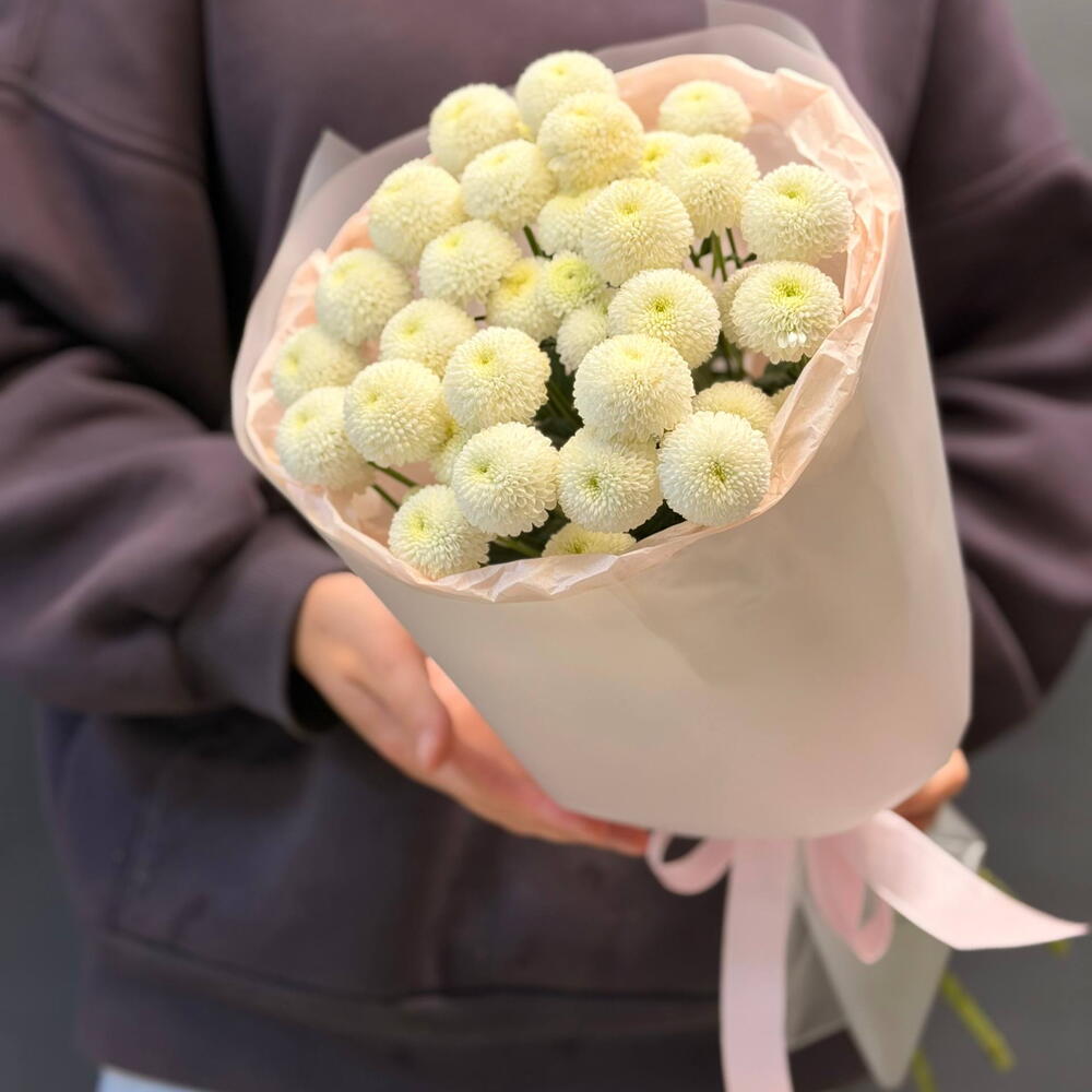 Букет- комплимент из стойких цветов| Хризантема кустовая Ньютон 🎊