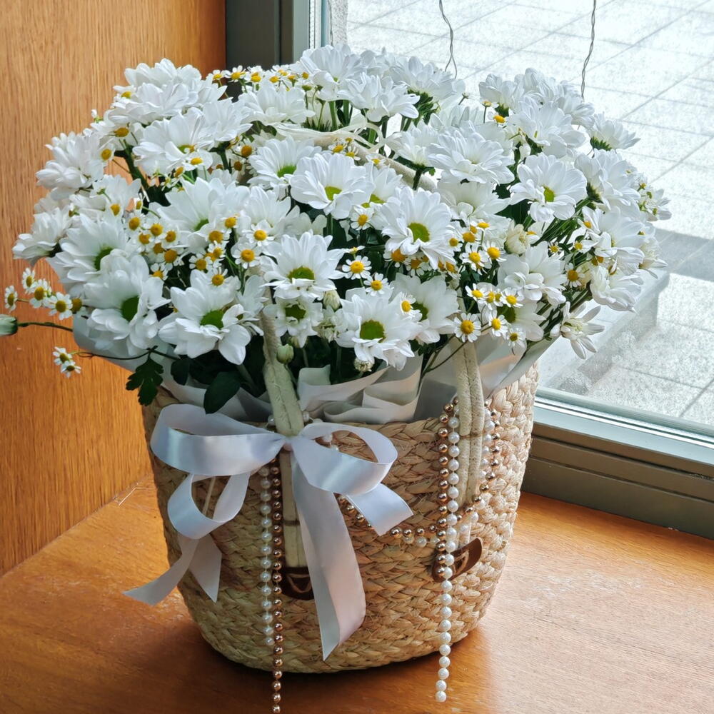 Корзина "Ромашковая сумка"