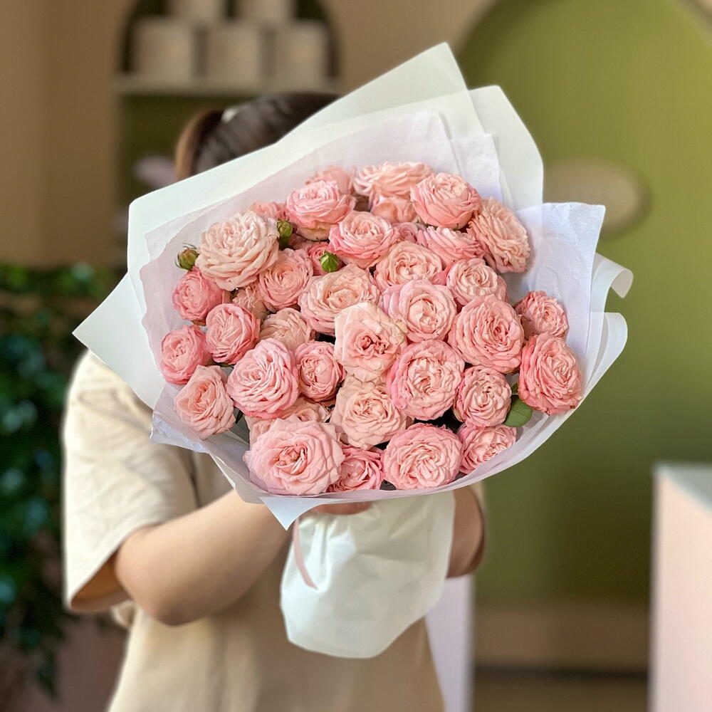 Кустовая пион. роза Бомбастик 11 штук