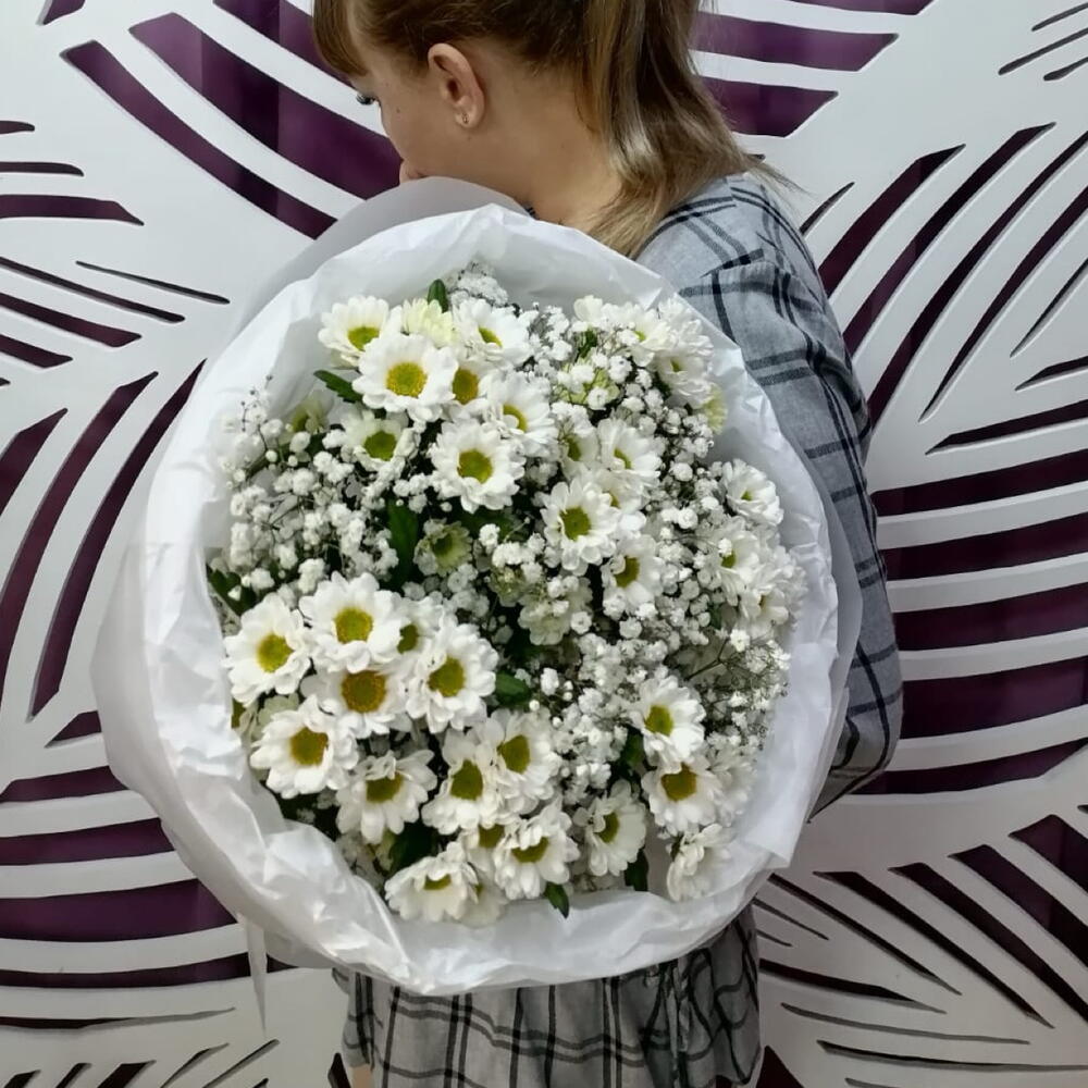 Букет из хризантем Сантини