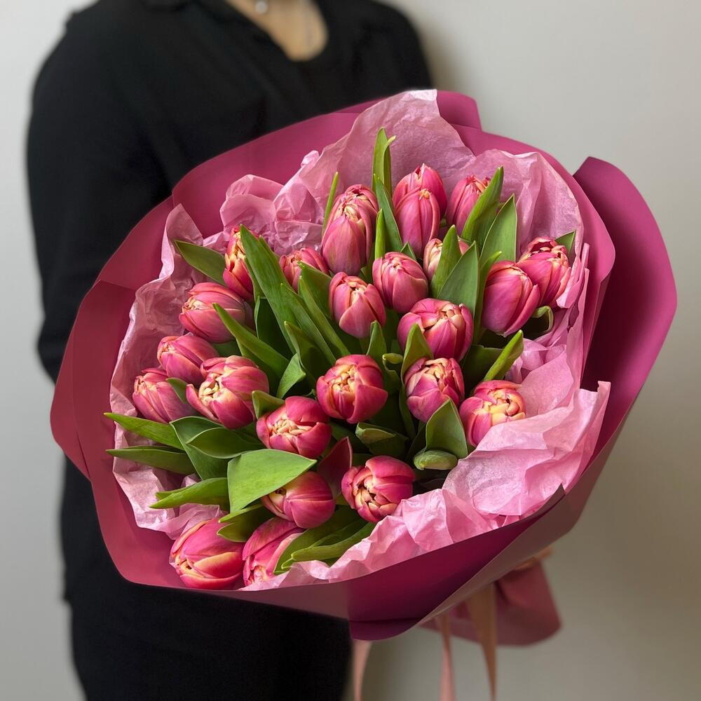 St bouquet 23 из 25 розовых тюльпанов
