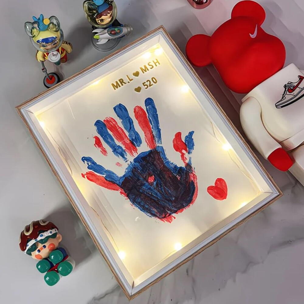 Romantic handprint frame