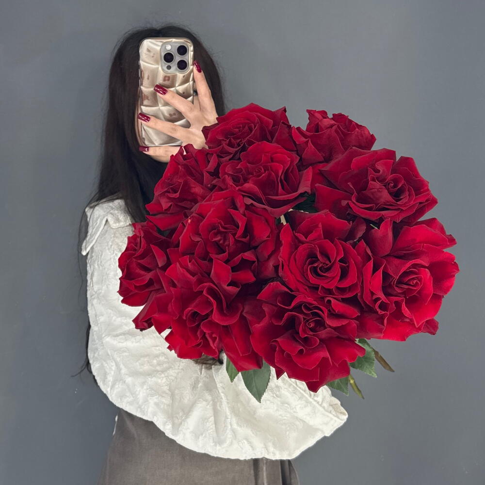 Охапка🌹 Бордовая Француская Роза 11 шт