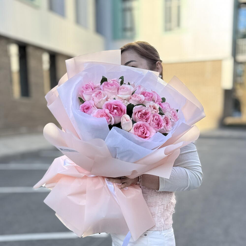 Roses in lavish packaging