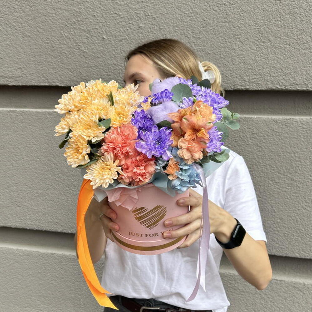 Композиция «Учительская симфония» 🧡💜 отличный вариант для учителя👩‍🏫 яркая, стойкая, пушистая 🤗