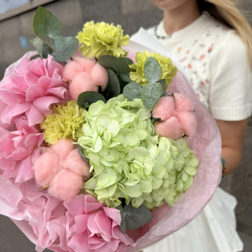 Букет 💕Розовый дофамин 💕🌸французская Роза♥️