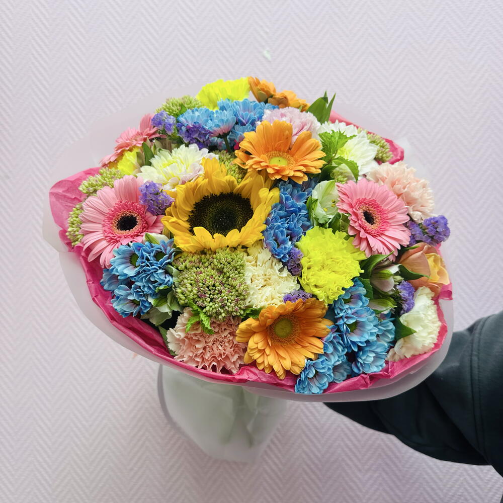 Дофаминовый букет для самой любимой девушки на свете 😍🌸♥️. Яркий сочный букет на День рождение 😍🤩♥️