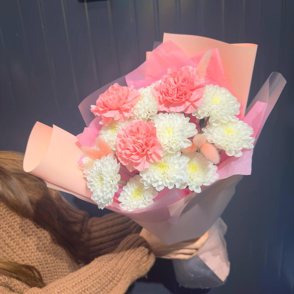 Стильный букет💖 в современной упаковке с сухоцветами девушке