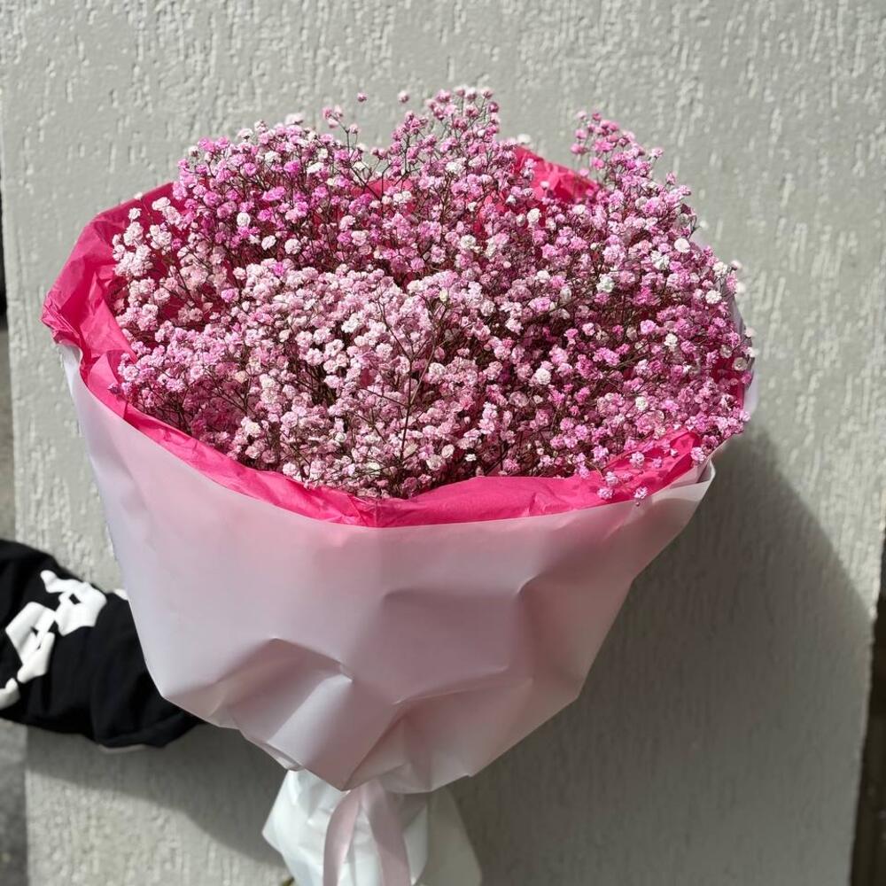 Розовая гипсофила букет 🌸