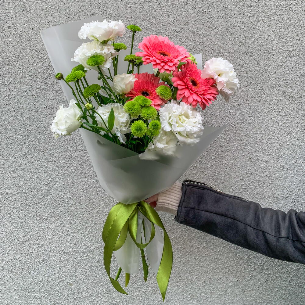 Gerberas and eustomas