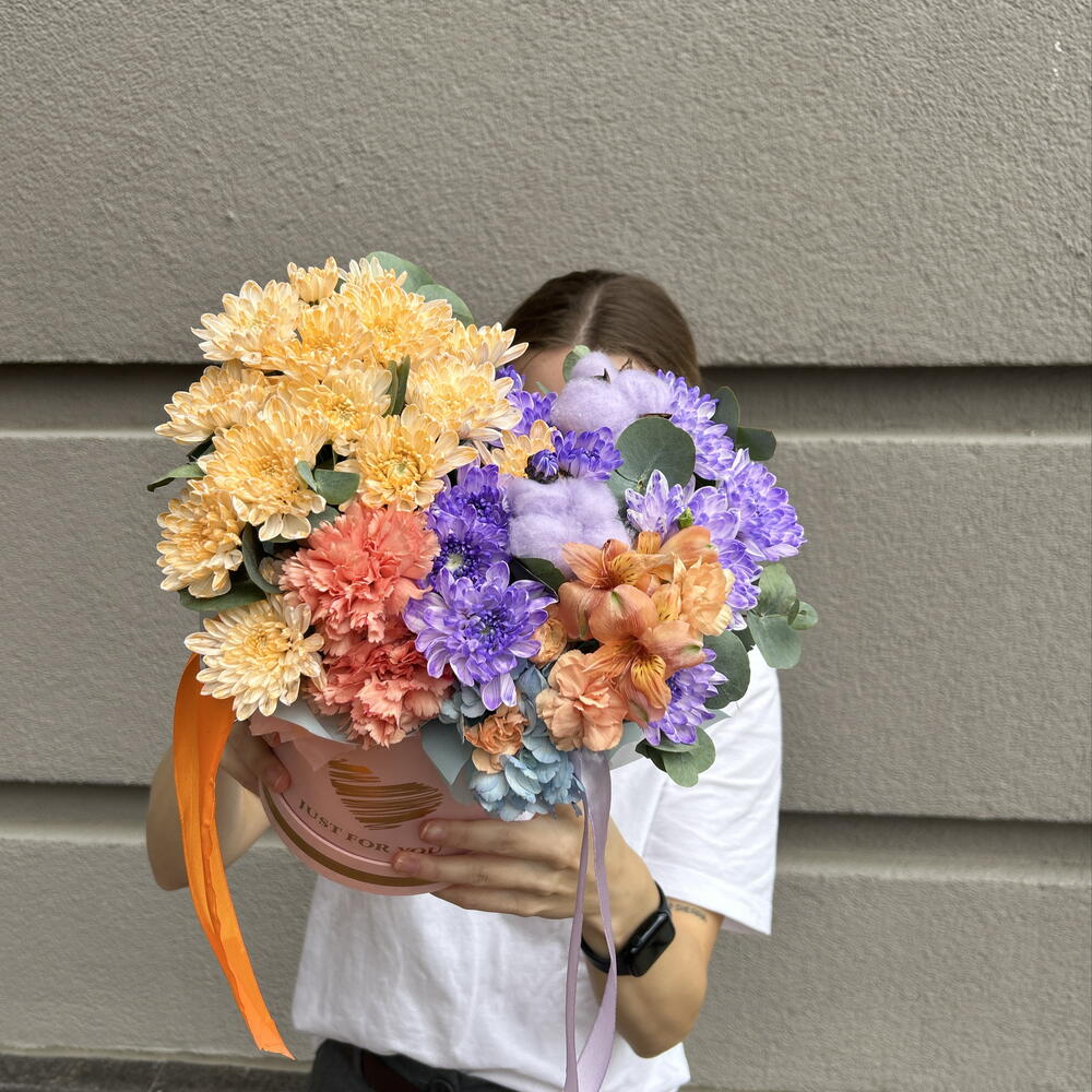 Композиция «Учительская симфония» 🧡💜 отличный вариант для учителя👩‍🏫 яркая, стойкая, пушистая 🤗