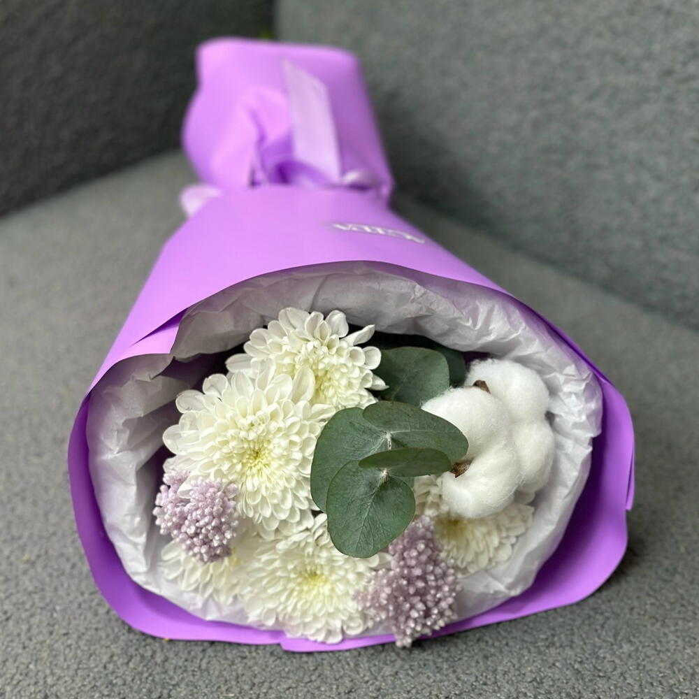 букет с хлопком