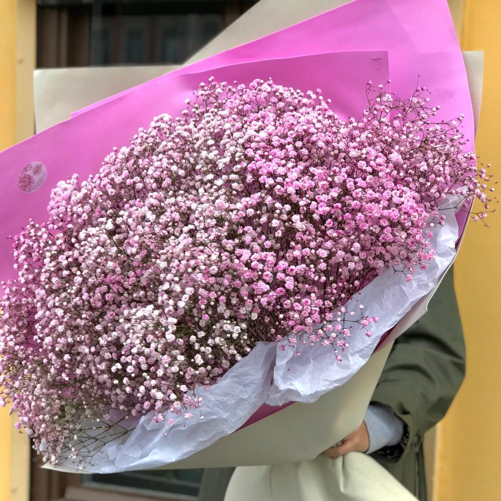 монобукет из гипсофилы