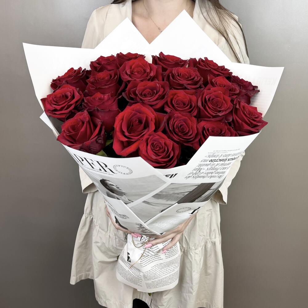 Бордовая Роза 🌹 21 шт