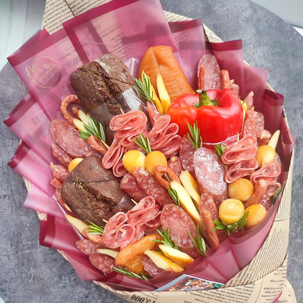 Сырно-мясной букет