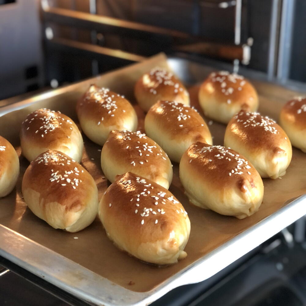 Пирожки с яйцом, луком, рисом и грибами 15 штук