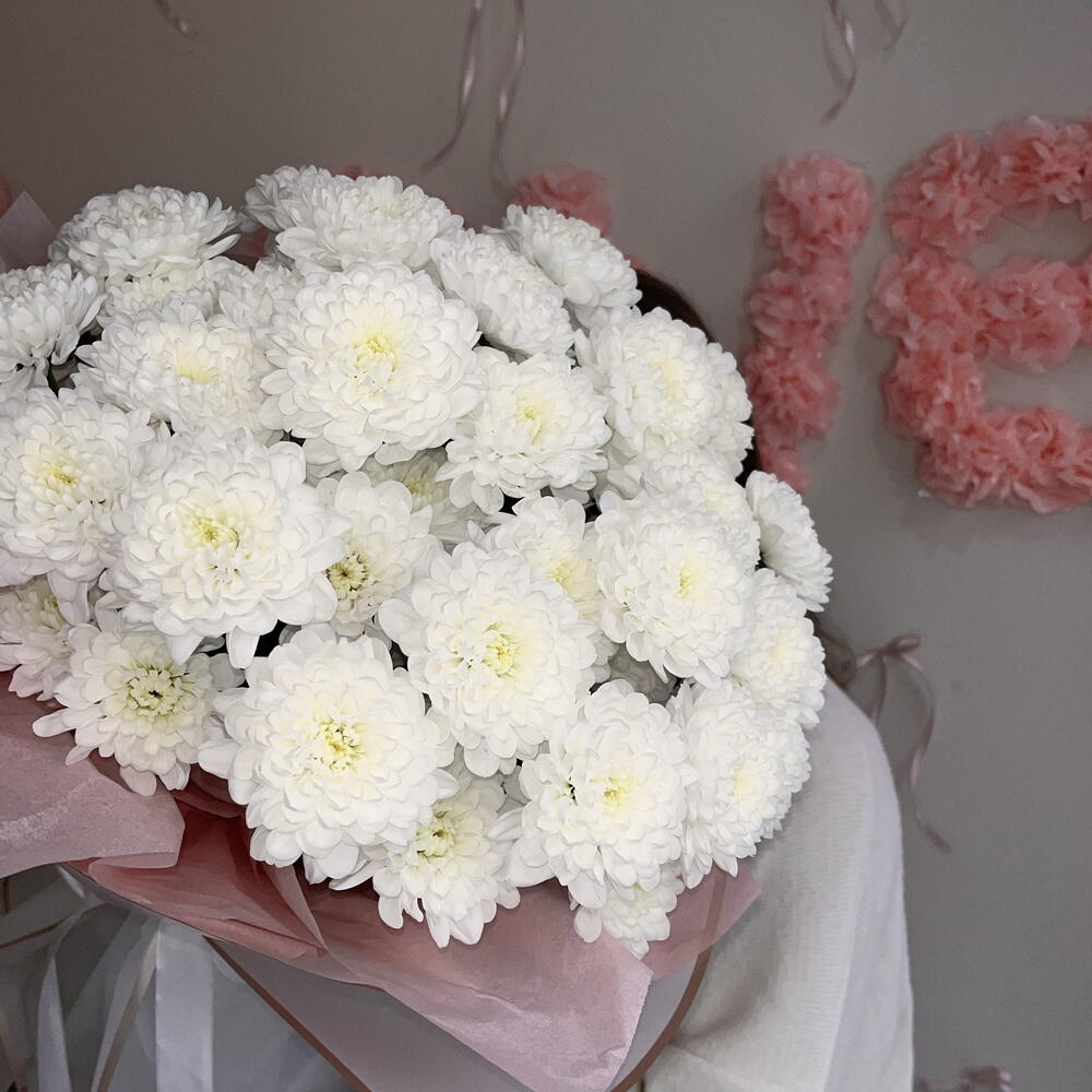🌸Букет из белых хризантем