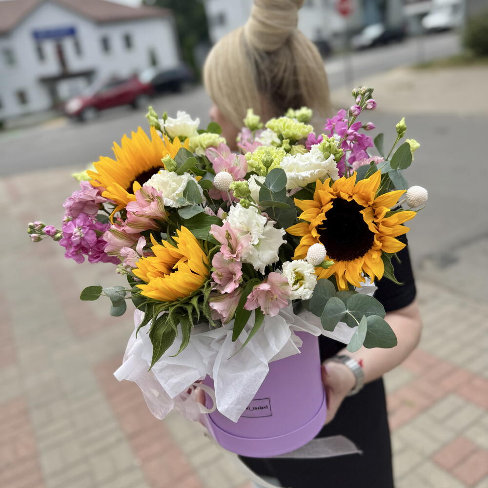 Закат в подсолнухах