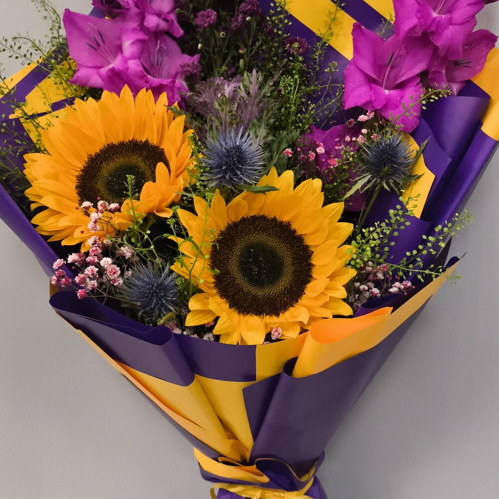 Букет с подсолнухами Поле чудес 🌻