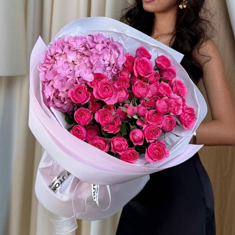 Combo "Strawberries 9 pcs + euro bouquet"