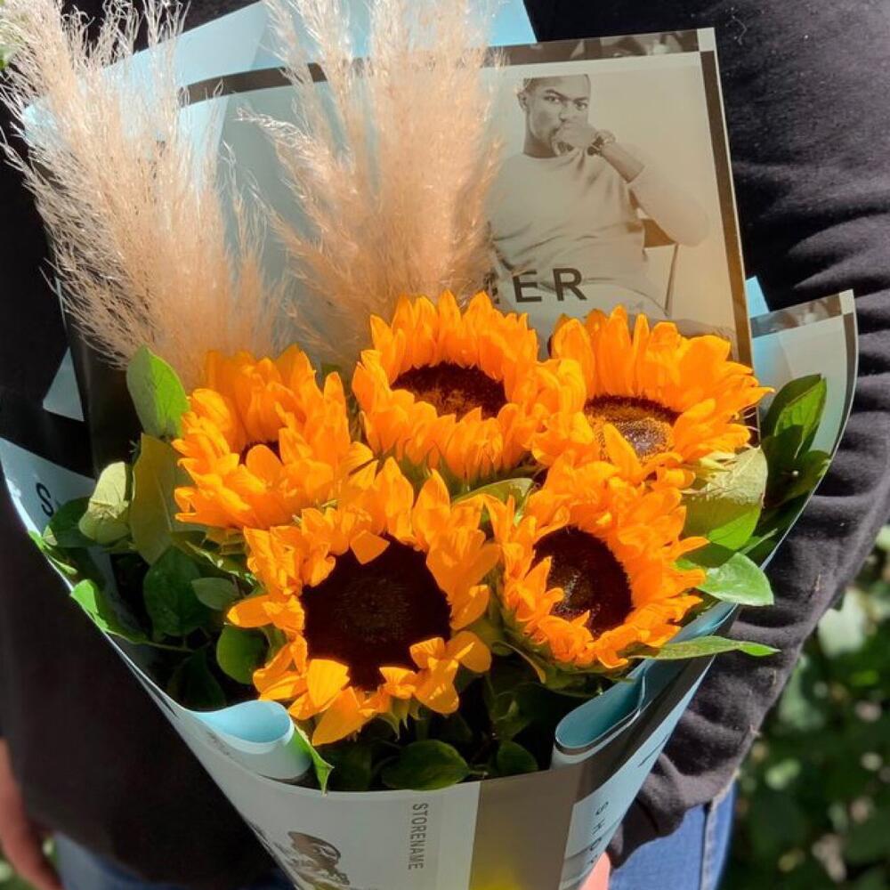 Букет с подсолнухами 🌻🌻🌻