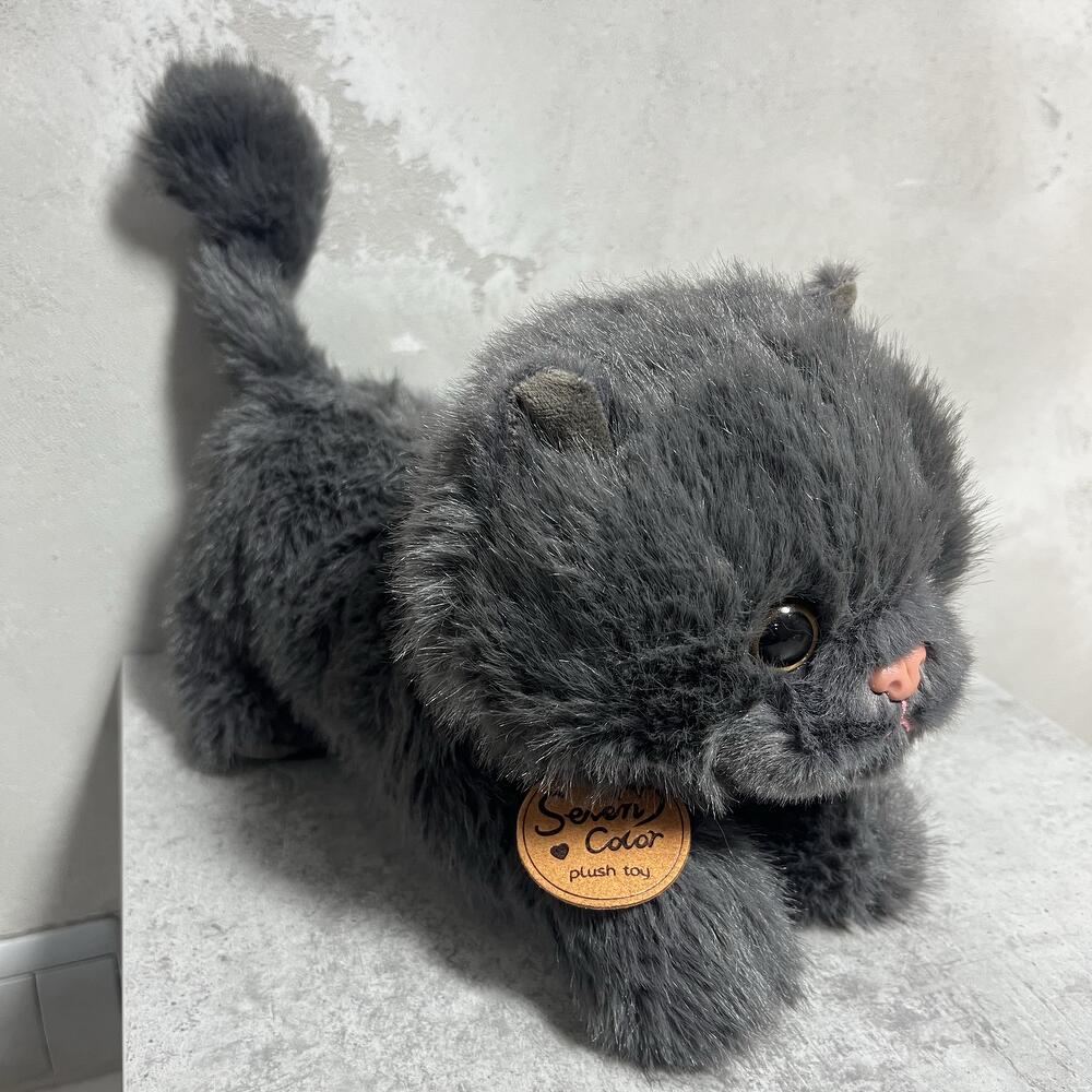 Мягкая игрушка серый кот