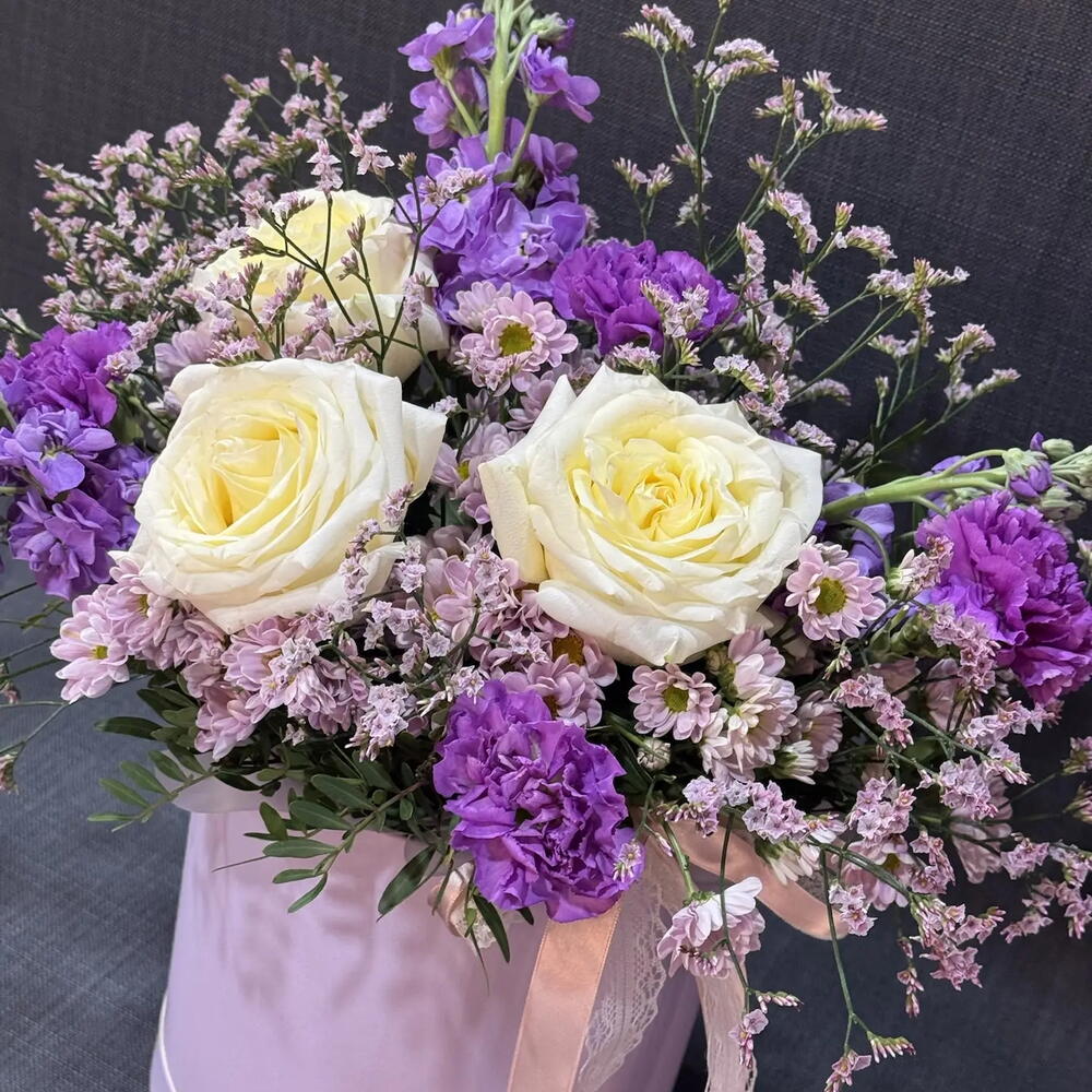 Композиция в шляпной коробке 💜