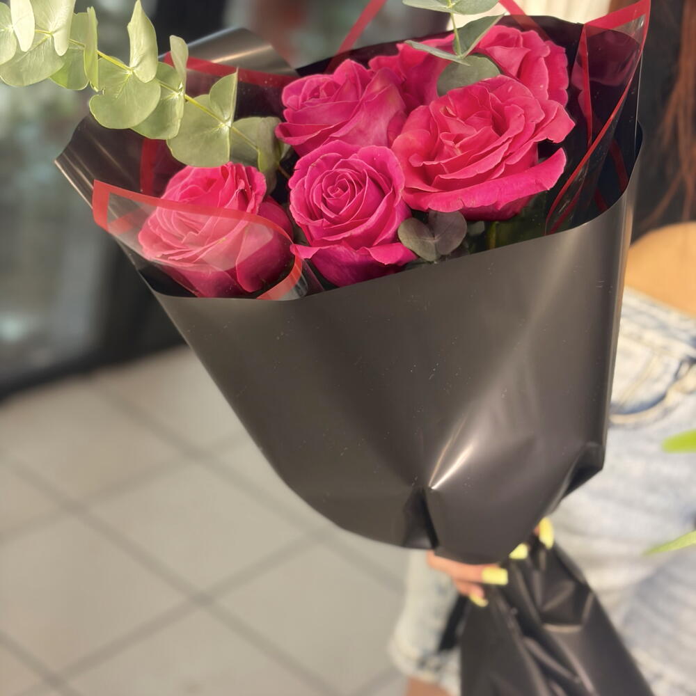 Букет с эквадорскими розами Пинк Флойд💗