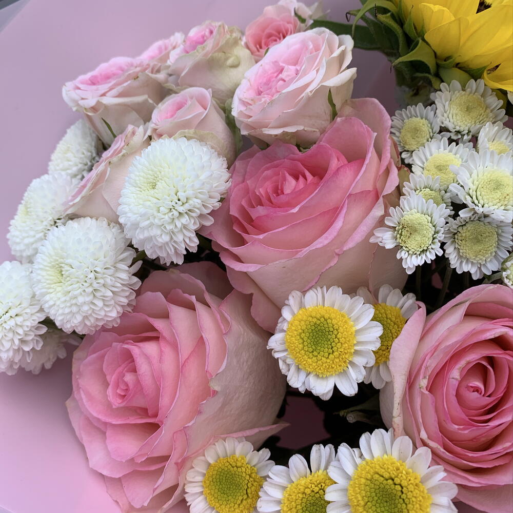 Букет с подсолнухом 💛