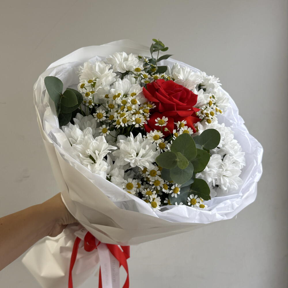 Букет «Сердце в белом»