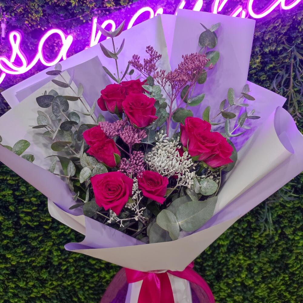 The bouquet is a compliment