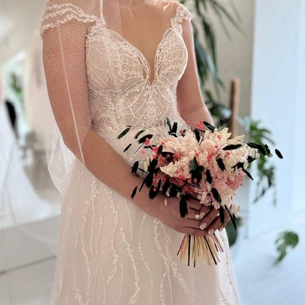 Wedding bouquet of stabilized flowers