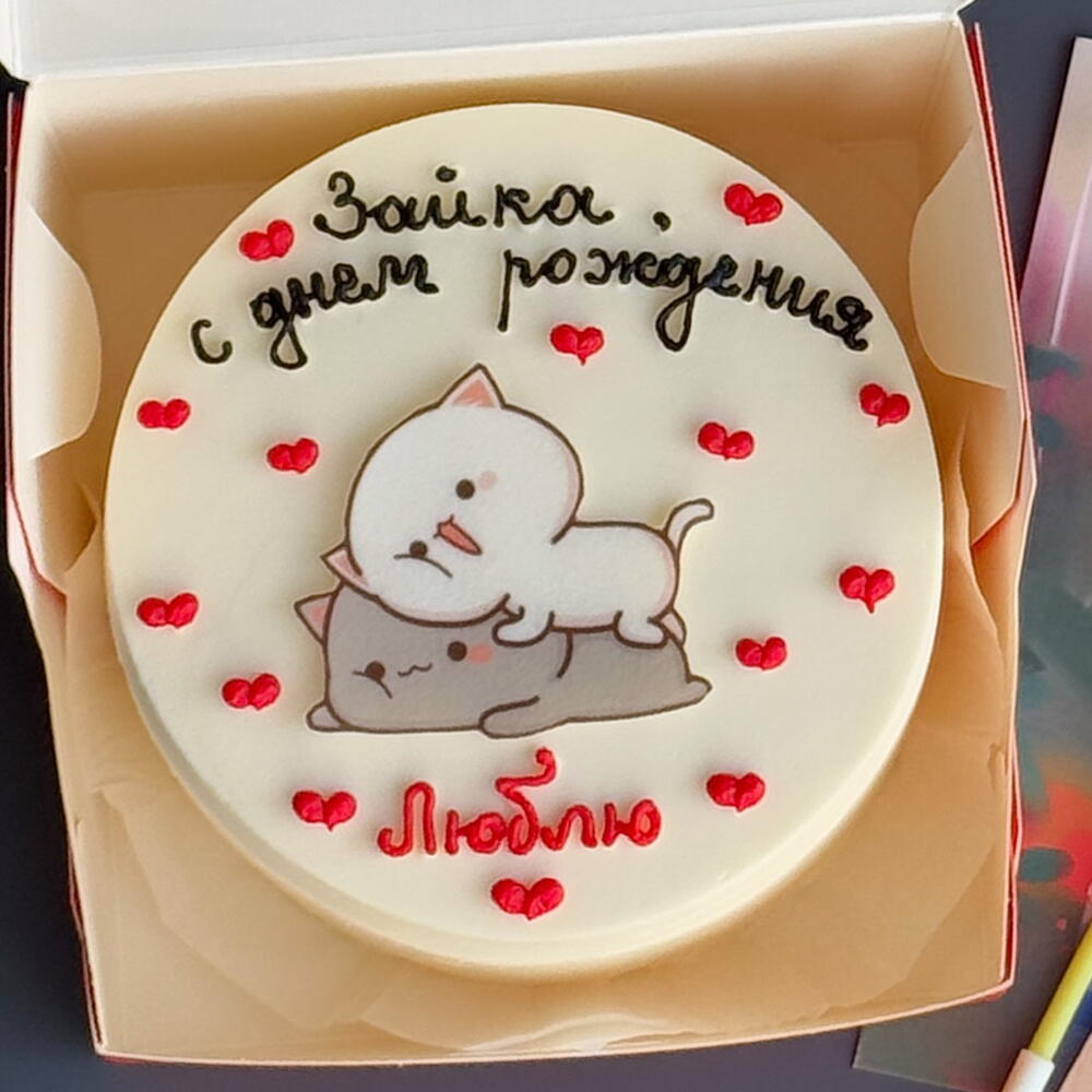 Бенто торт с котиками