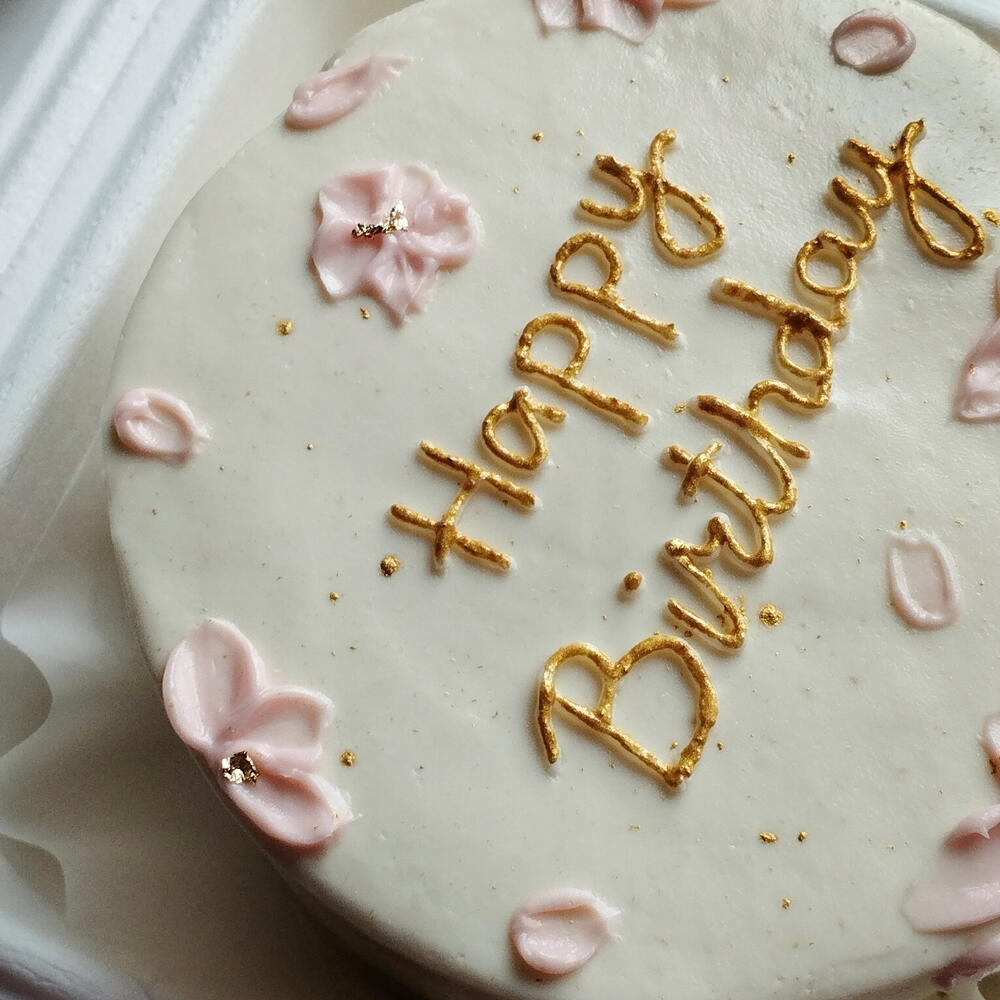 Бенто торт Нежные цветы Happy birthday на день рождения девушке, девочке