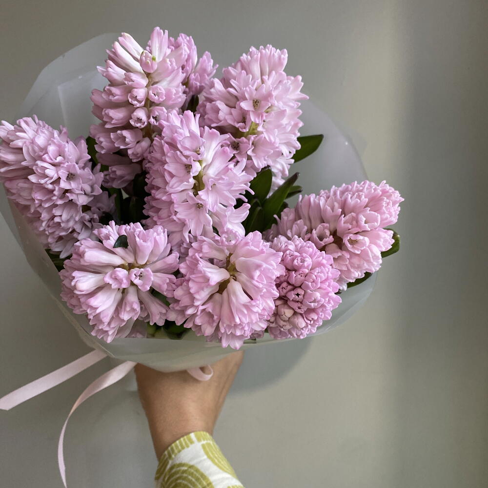 Гиацинты розовые 💗 букет из 9шт