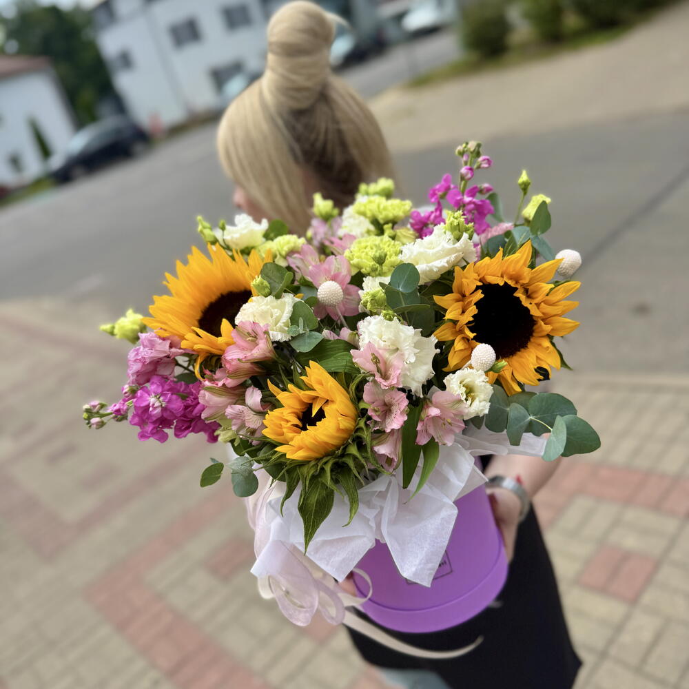 Закат в подсолнухах